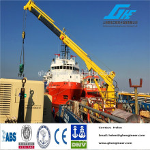 Telescopic boom ship deck crane 6ton -10ton